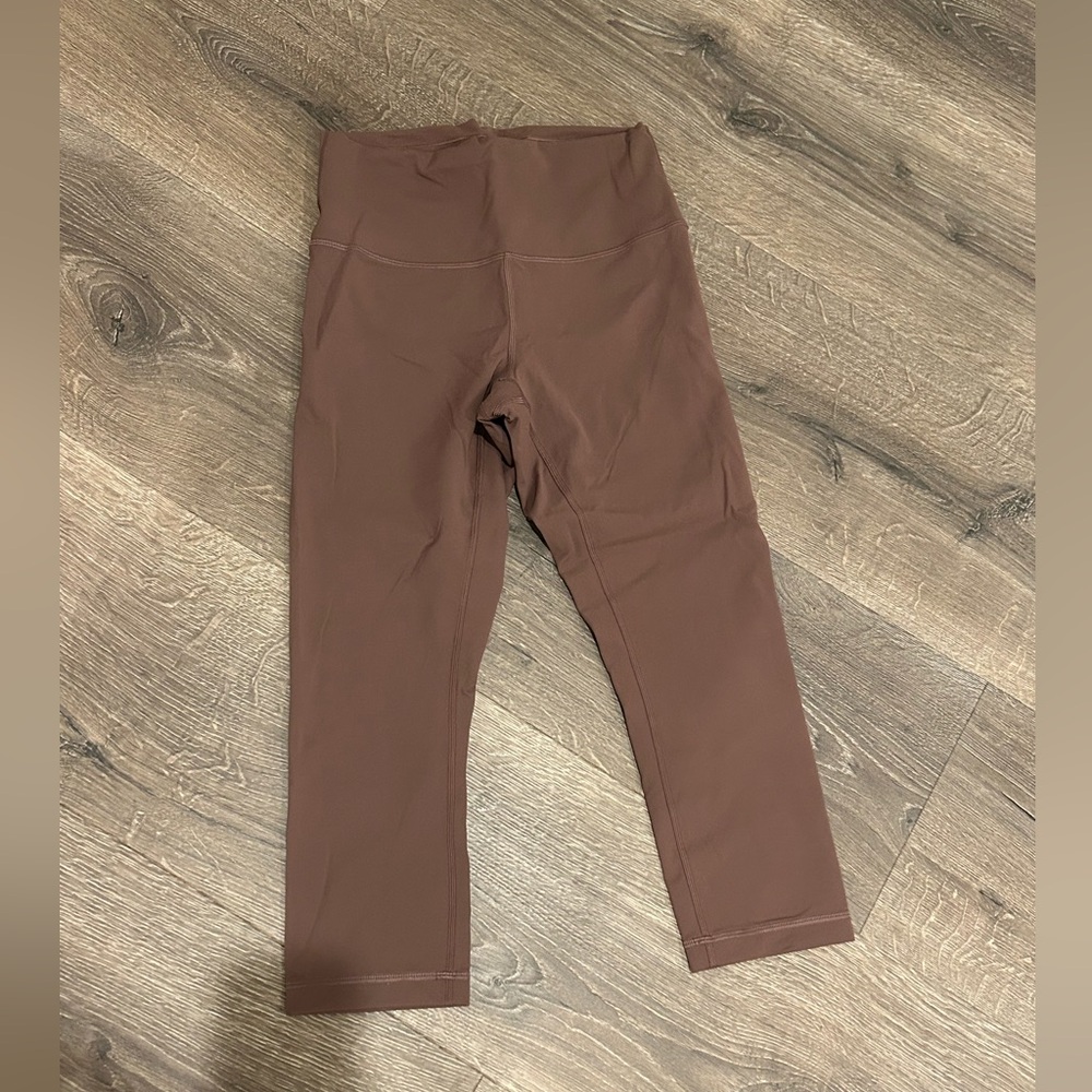 Lululemon High Rise Wunder Train Legging Size 8 Mauve/Rosey Tan Color 21”
